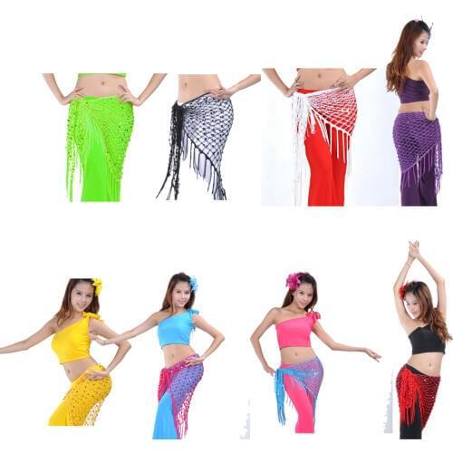 Belly Dance Hip Scarf Dance Belt Tassel Tribal Fringe Tassel Skirt for Halloween Fancy Dress Party Dance Shows