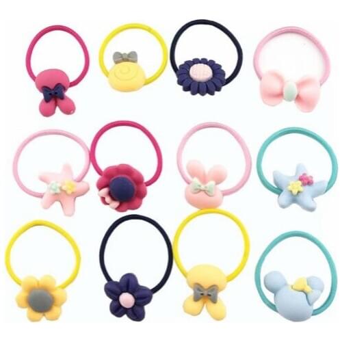 Princess Holder Elastic Rope Ring Hairband Girls Hair Ties Rope Boxed 20pcs Headwear