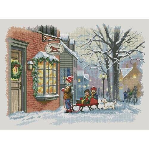 Christmas wishes Embroidery High Quality Needlework 14CT Unprinted Cross Stitch Kits DIY Handmade Home Decor