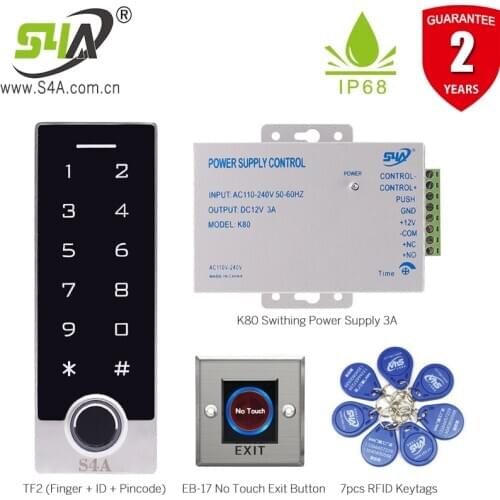 S4A Fingerprint Reader for Outdoor Access Control Keypad Waterproof System Fingerprint RFID Door Lock Access Control System Kits