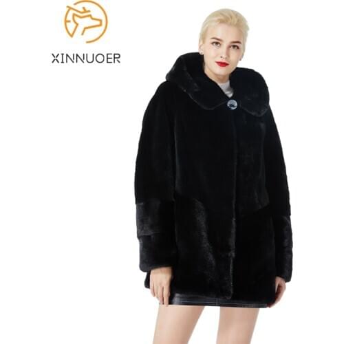 Real Mink Fur Coat Luxury Real Fur Coat Womens Jacket Tops Street Fur