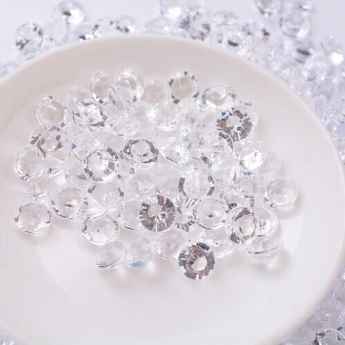 1000pcs Mixed Crystal Diamond Wedding Ceremony Event Party Hanging Floor Scattered Display DIY diamonds Decorations Plastic diam