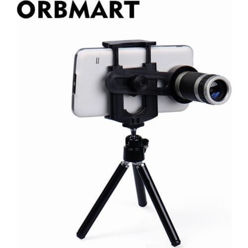 ORBMART 8X Zoom Telescope Mobile Phone Lens With Mini Tripod Holder For iPhone 5s 6 6S Plus Samsung S6 S5 Note 5 4 Xiaomi Doogee