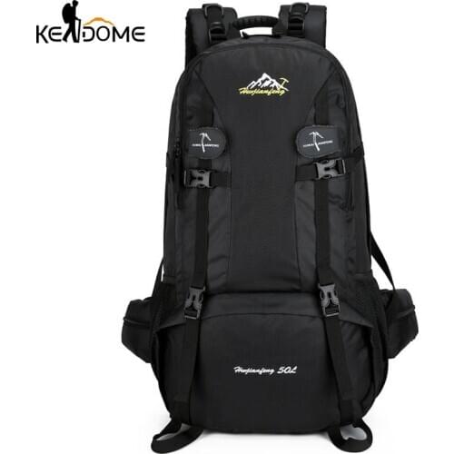 50L Outdoor Large Capacity Backpack Camping Climbing Bag Waterproof Mountaineering Hiking Backpacks Sport Bags Rucksack X546D