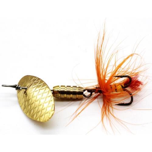 1pcs Spinner Spoon Lures 2g 3g 4g Rotating metal sequins bait treble Hooks Crankbait Hard Baits artificial Fishing Lure Tackle