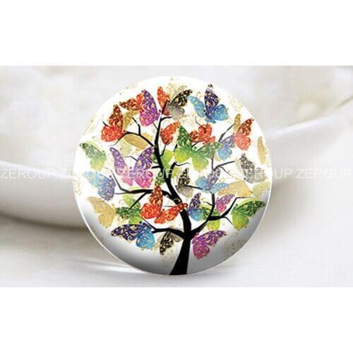 ZEROUP 20pcs/lot 12mm 20mm 25mm 30mm DIY handmade round photo Glass Cabochon dome jewelry finding Settings pattern flat back