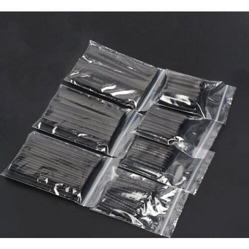 127pcs 2:1 black heat-shrinkable flame retardant insulation heat shrink tubing tube sleeving wire cable