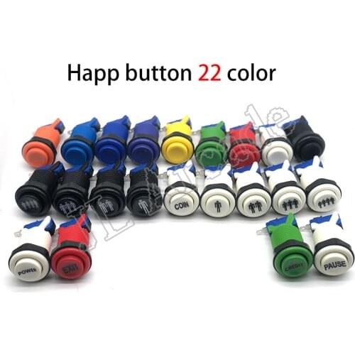 24 pcs happ buttons 28mm arcade buttons with microswitch arcade dit kit pandora box jamma arcade happ arcade happ arcade kit