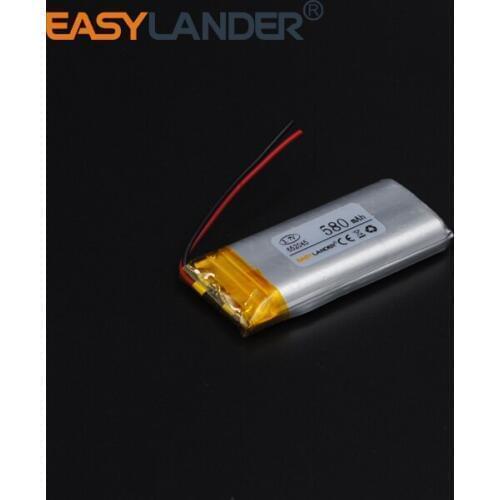 6.5x20x45mm 3.7V 580mAh Rechargeable li-Polymer Li-ion Battery For bluetooth headset mp3 MP4 speaker mouse recorder watch 652045