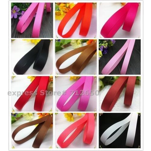 3/8'' (9mm) width solid Grosgrain Ribbon Double Face Tape DIY hairbow garment bag shoe accessory Gift Wrapping Material 20 yards