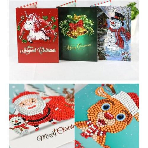 5D DIY Diamond Painnting Christmas Greeting Cards full round 7d greeting card diy painting kits diamond painting christmas cards