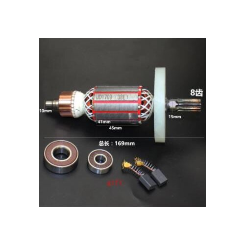 AC220-230V Armature Rotor Stator Replace for Hitachi PR-25B PR-38E Electric Hammer 8teeth Motor Power Tool Accessories