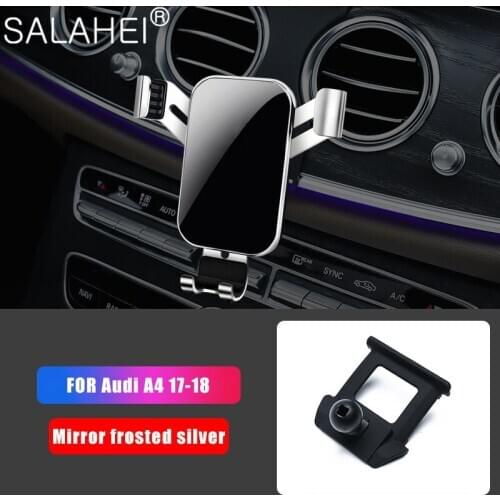 Car Mobile Phone Holder Adjustable Air Vent Mount Phone Holder Clip Cover For Audi A4 2017 2018 For iPhone Samsung Huawei Xiaomi