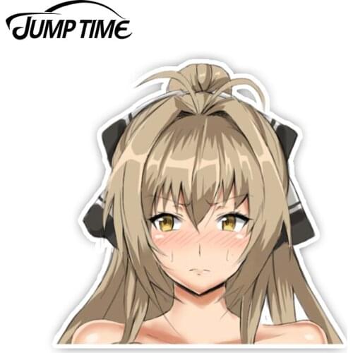 Jump Time 13cm x 11.2cm Amagi Brilliant Park Kawii Girl Anime Car Sticker Bumper Window Helmet Laptop Decal Waterproof Car Decor