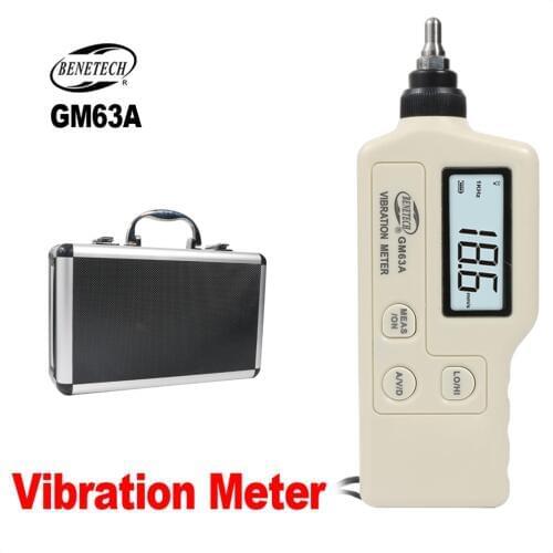 BENETECH Vibration Analyzer Digital Vibration Meter Device Probe Analizador De Vibraciones Handheld GM63A Vibrator Tester
