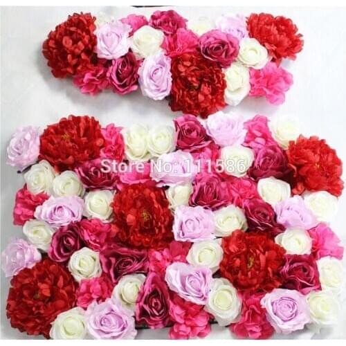 Free Shipping High quality 10pcs/lot wedding decoration flower wall Artificial wedding backdrop flower road lead