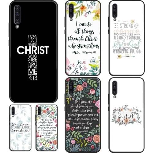Bible Verse Jesus Christ Christian Case For Samsung A52 A72 A32 A12 A20e A21S A11 A31 A41 A51 A71 A02S A10 A40 A50 A70 Coque