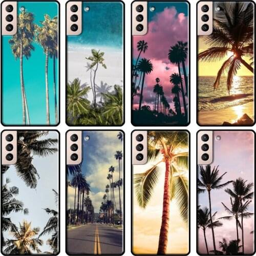 Palm Tree Soft Cover For Samsung Galaxy S20 FE S8 S9 S10 Plus Note 10 Note 20 S21 Ultra Back Case