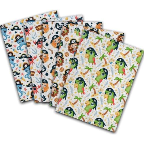 Diy Childrens Headdress Bowknot Cute Pirate Girl Pattern Lychee Pattern Synthetic Leather 22X30cm A4