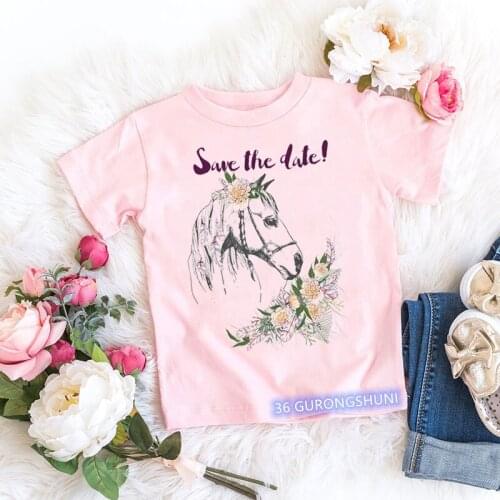 Hot sale childrens tshirt cute animal zebra cartoon print girls t-shirt aesthetic youth pink t shirt short-sleeved streetwear