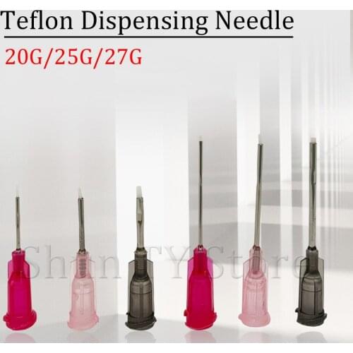 100Pcs/Set Threaded mouth Dispensing Needle with Teflon Lining Welding Tools Suitable All Glue Liquid Solder Dispenser Needle