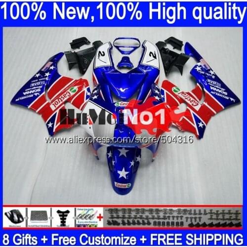 Body For HONDA CBR900RR CBR919RR 110MC.16 CBR 919RR blue red new CBR900 RR CBR 919 RR CC 900RR 1998 1999 CBR919 RR 98 99 Fairing