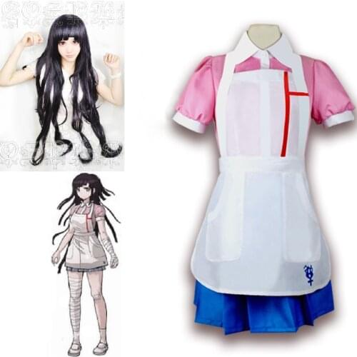 Danganronpa Cosplay Anime Dangan Ronpa 2 Costume Mikan Tsumiki Cosplay Dress Women Uniform Maid Outfit Apron Dress Cosplay Costu