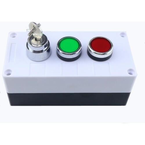 Button switch control box plastic key switch, start, stop