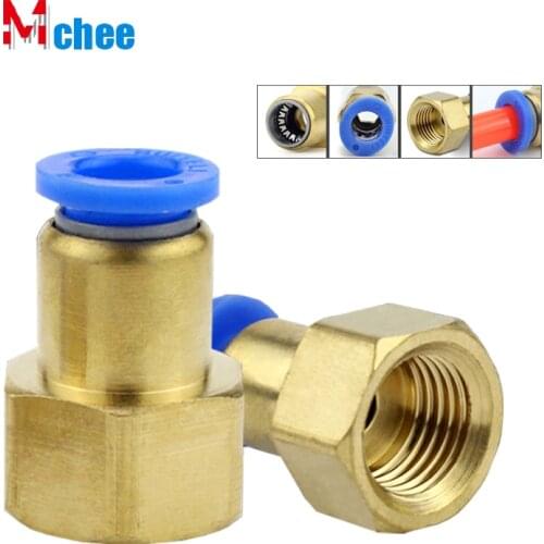Pneumatic Quick Connector Air Fitting For 4 6 8 10 12mm Hose Tube Pipe 1/8" 3/8" 1/2" 1/4" BSP Female Thread Brass