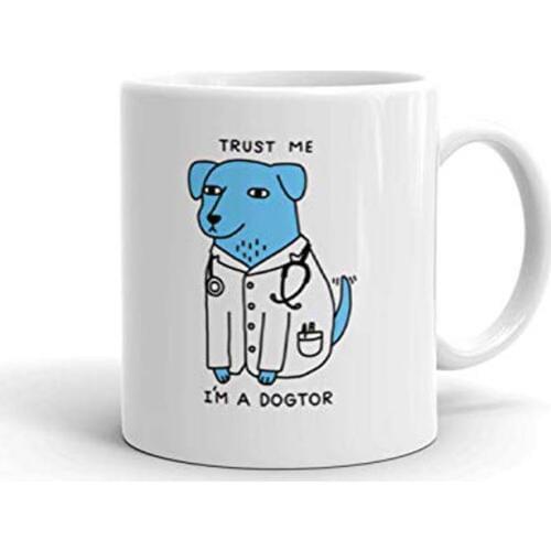 Trust me. I'm a dog funny coffee mug - Cute Dog Doctor - Fathers Day Gift For Men - Fun & Unique Office Cup
