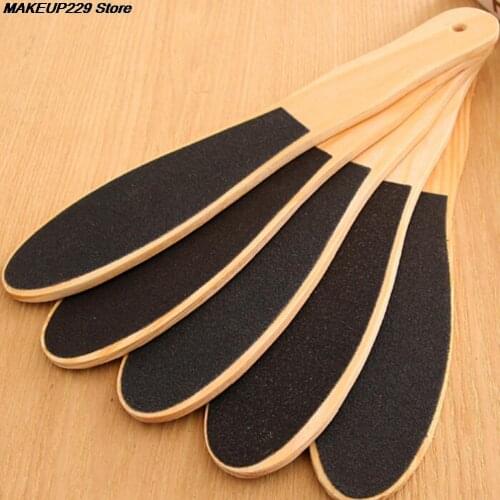 1 x Files Double Sided Foot File Callus Remover for Feet Wooden Pedicure Grater to Smooth Hard Coarse Dry Tough Skin