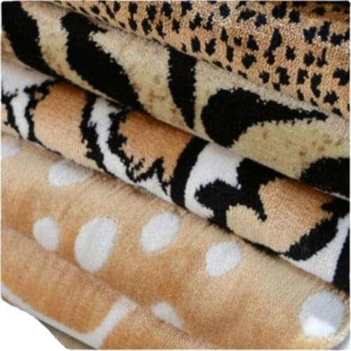 Width 150cm Leopard Pattern Velvet Fabric thickened weaving Plush Tiger Mascot Costume Material Sofa Chair Cloth