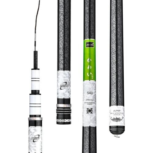 3.9m-8.1m Carbon Fiber Hand Pole 19 Tune Hard Telescopic Fishing Rod Ultra Light Carp Fishing Olta Feeder Spinning Cannne