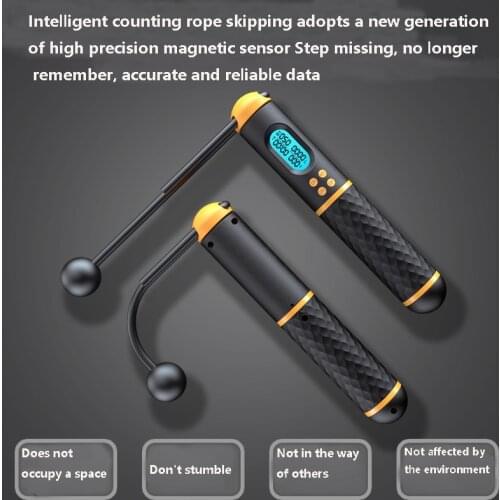 Intelligent Counter Jumping Rope Cordless Weight Jumping Rope Professional Exercise Rope for Adult Sports