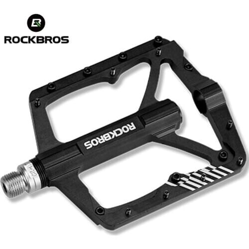 ROCKBROS CNC Bicycle Pedals Aluminum Alloy Sealed Bearing Ultralight Non-Slip Waterproof Widen MTB Road Bike Pedal Cycling Parts