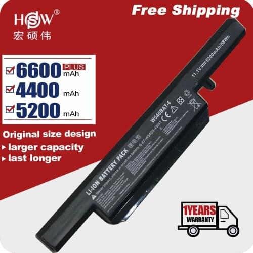 W540BAT-6 Laptop Battery for Clevo 6-87-W540S-427 6-87-W540S-4W41 6-87-W540S-4271 6-87-W540S-4U4 W550EU W550SU W155EU