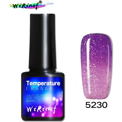WiRinef 8ml Warm Red Series Temperature Chameleon UV LED Nail Gel Varnish Changing Colors Nail Polish Gel Lacquer Glue