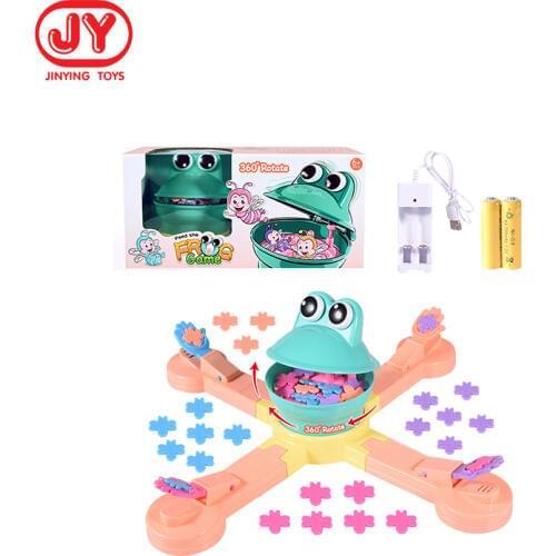 Funny Feeding frogs to eat biscuits game for kids manual educational electric toyss Family Party Game Stress Reliever Kids toy