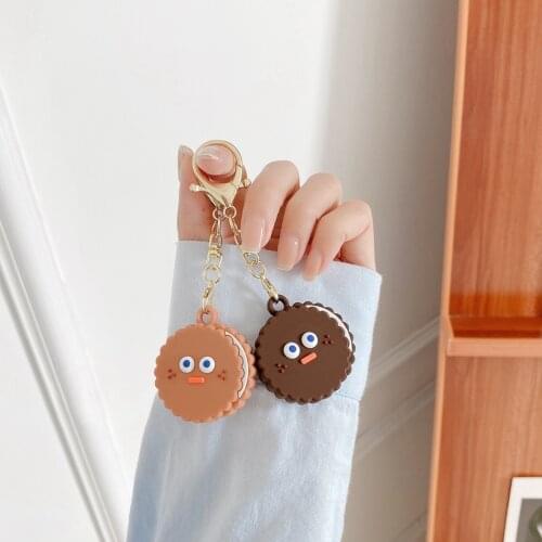 For AirTags Case Funny Sausage Mouth Biscuits Soft Silicon Protection Anti-lost Protective Case For AirTag Locator Tracker Cover