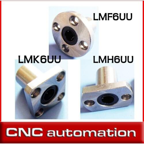 12pcs LMF6UU LMK6UU LMH6UU 6mm x 12mm x 19mm Round Flange Linear Bushing linear Bearing