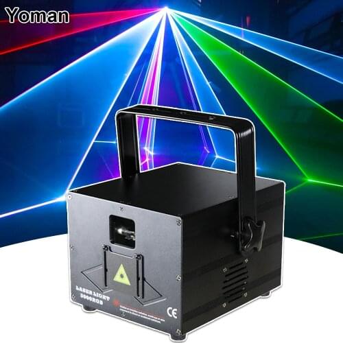 3W RGB Animation Laser Light DMX512 DJ Disco Light Stage Effect Lighting Christmas Party Bar Outdoor Laser Projector led Scanner
