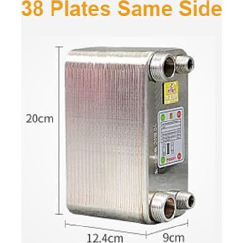 38 Plates brazed plate heat exchanger Beer Wort Chiller Cooler Home Brewing Beer Brazed plate type water heater SUS304