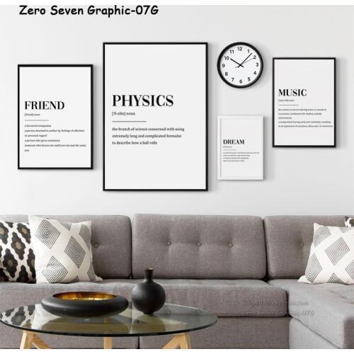 A5 A4 A3 A2 A1 Canvas Painting Dream Friend Word Poster And Print Living Room Bedroom Wall Art Picture Home Decor Mural