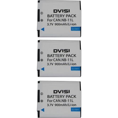 3Pcs/lot 900mAh NB-11L NB-11LH Battery For Canon PowerShot A2300 IS, A2400 IS, A2500, A2600, A3400 IS, A3500 IS, ELPH 110 HS