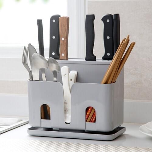 Household Multi-functional Integrated Storage Box Knives Kitchen Storage Organizer Knife Fork Chopsticks Box Holder Rack