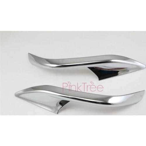 For Toyota Vios 2017 Chrome Side Wing Rear Fog Lamp Cover Light Trim Panel Bumper Car Accessories