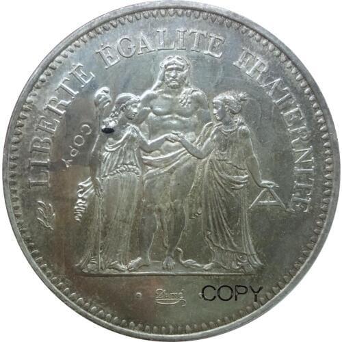 France 50 French 1978 francs Hercule de Dupre Cupronickel Plated Silver Copy Coins