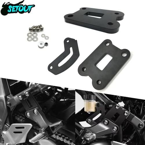 Motorcycle parts EVO rear pedal lowering kit passenger foot pedal support kit for YAMAHA MT09 2021 FZ09 MT-09 21