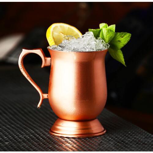 340ml Stainless Steel Cup Beer Mug Moscow Mule Mug Blue Blazer Mug Copper Plated