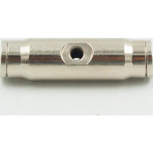 Legines 25pcs Nickel Plated Brass Misting Coupling Slip Lock (Two Holes), 3/8" Tube OD Straight Union, Push to Connect Fitting